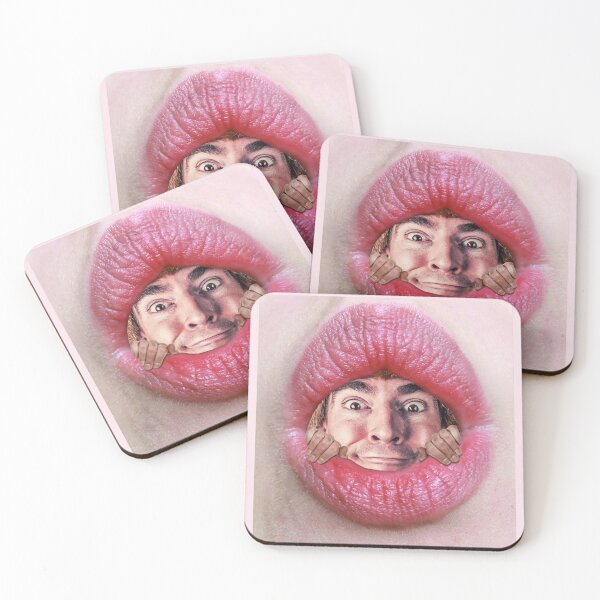 Item preview, Pink Lipstick Face Mask - Funny Coronavirus Face Masks designed and sold by ravishdesigns.