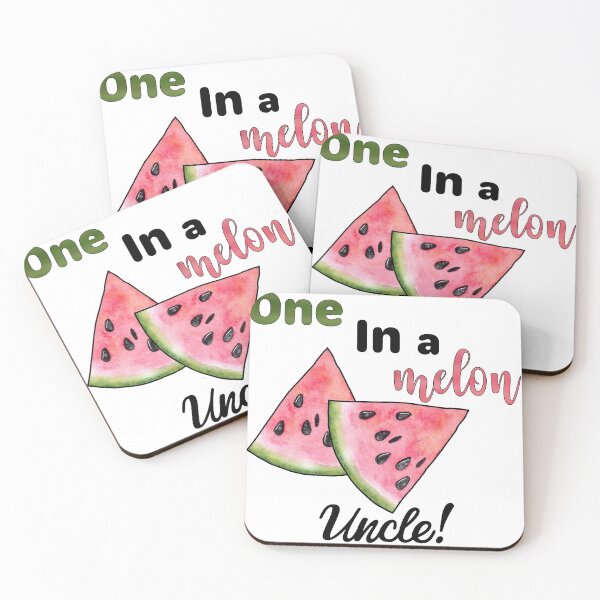 Item preview, One in a Melon Uncle with Watercolor Watermelon Slices designed and sold by LovenLaughter.