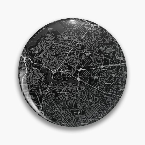 Item preview, Camden, NJ Topographical Map Black designed and sold by PGHPhotoCo.
