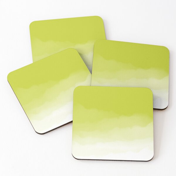 Aperçu de l'œuvre Ombre Aquarelle Chartreuse (chartreuse / blanc) créée et vendue par Design Minds Boutique.
