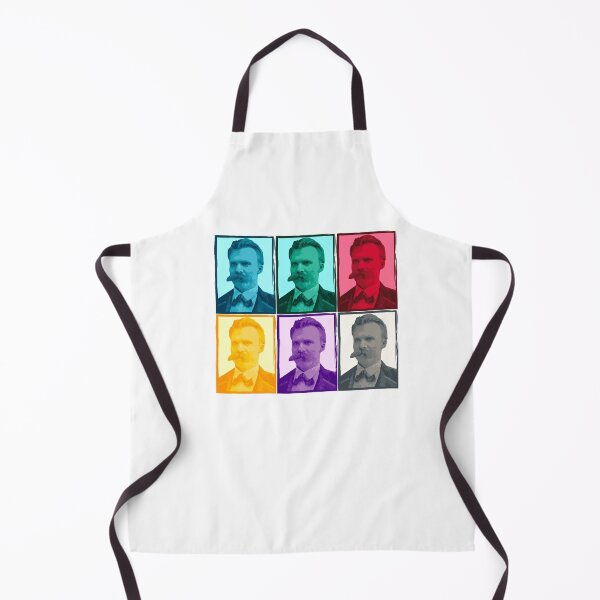Item preview, Friedrich Nietzsche colorful portrait pattern designed and sold by Printables Passions.