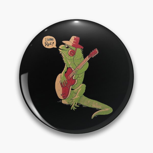 Aperçu de l'œuvre Je veux faire du rock ! - Cadeau amusant en forme d'iguane créée et vendue par EduEly.