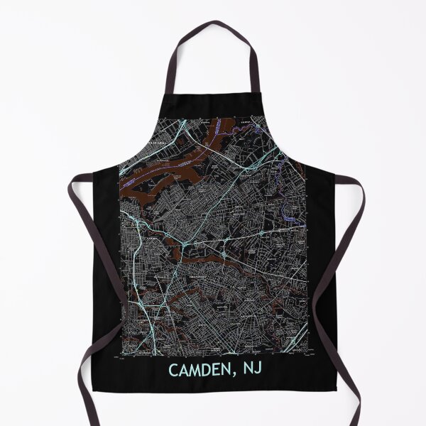 Item preview, Camden, NJ Topographical Map Dark designed and sold by PGHPhotoCo.