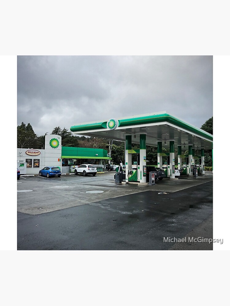 "BP Petrol Station Upper Hutt" Shower Curtain by urbanfragments Redbubble