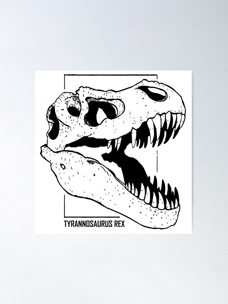 Póster «Cráneo de T-rex» de MVBstore | Redbubble Póster «Cráneo de T-rex» de MVBstore | Redbubble