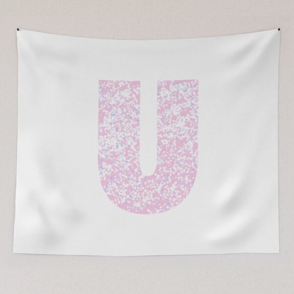 Item preview, Letter U Pink Flowers designed and sold by kati-cat.