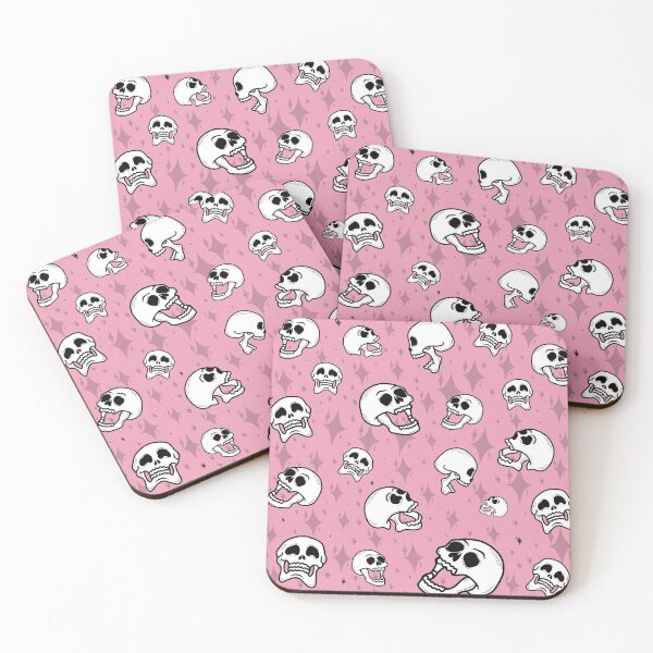 Item preview, Happy pink laughing skulls designed and sold by The Flying Eye.