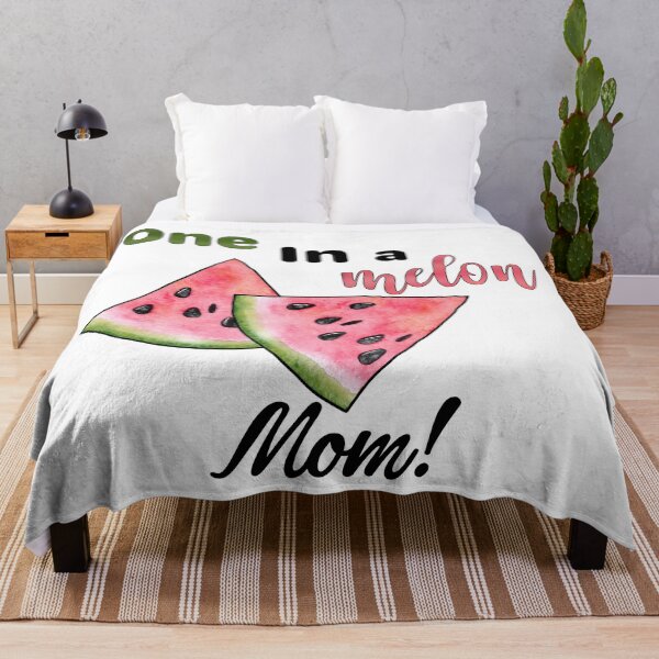 Item preview, One in a Melon Mom with Watercolor Watermelon Slices designed and sold by LovenLaughter.