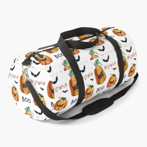 Item preview, Helloween boo, Black, white, Orange, cute Halloween watercolor pattern, boo, witch, candy, bat, witch hat, pumpkin, latest Halloween bestselling, trending designed and sold by August-E.