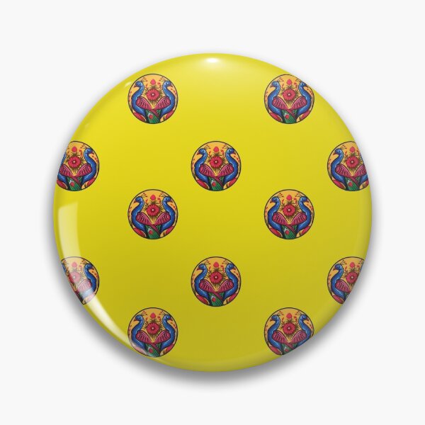 Item preview, Peacock Polka Dots with Yellow Background designed and sold by storeIndus.