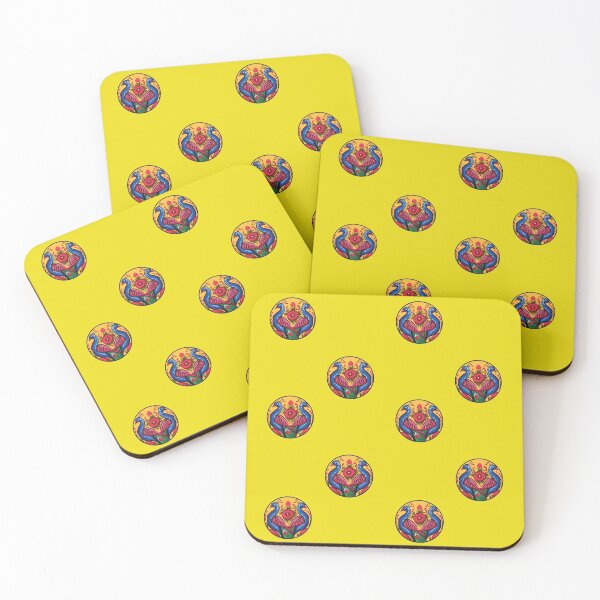 Item preview, Peacock Polka Dots with Yellow Background designed and sold by storeIndus.