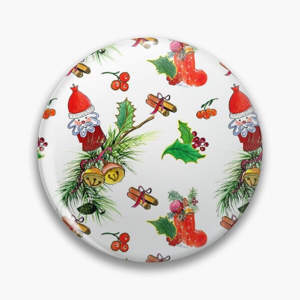 Item preview, Merry Christmas Watercolor Santa Pattern designed and sold by Jennifer Church.