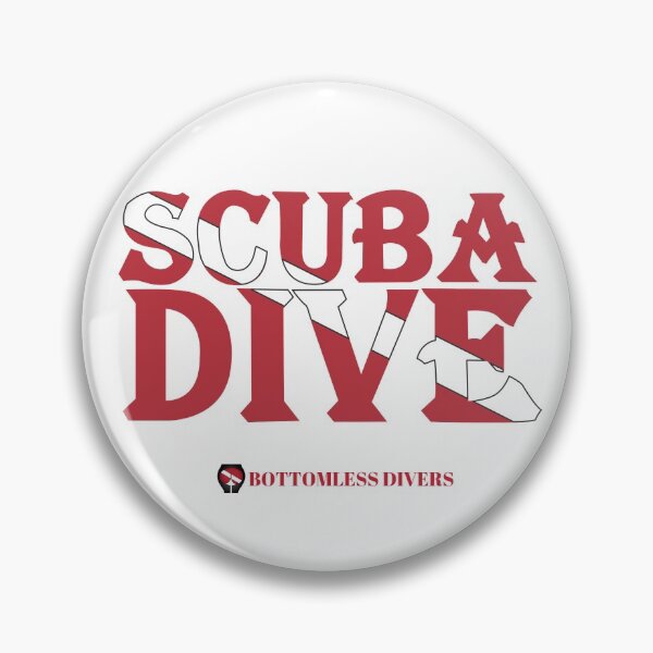Item preview, Scuba Dive Lettering with Flag in Bright Red designed and sold by BottomlessDiver.