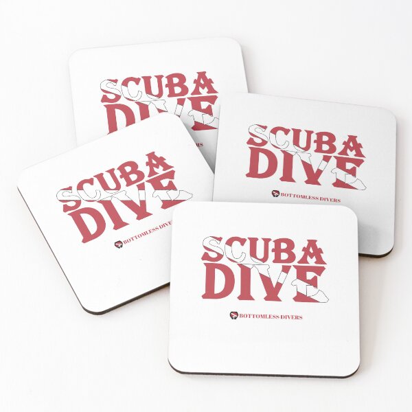 Item preview, Scuba Dive Lettering with Flag in Bright Red designed and sold by BottomlessDiver.