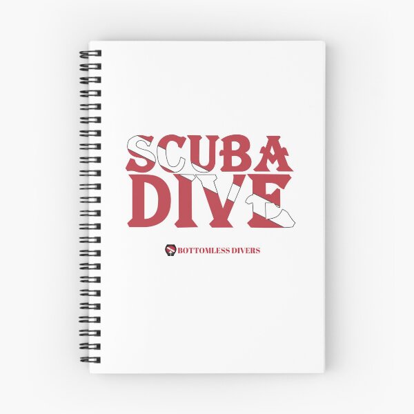 Item preview, Scuba Dive Lettering with Flag in Bright Red designed and sold by BottomlessDiver.