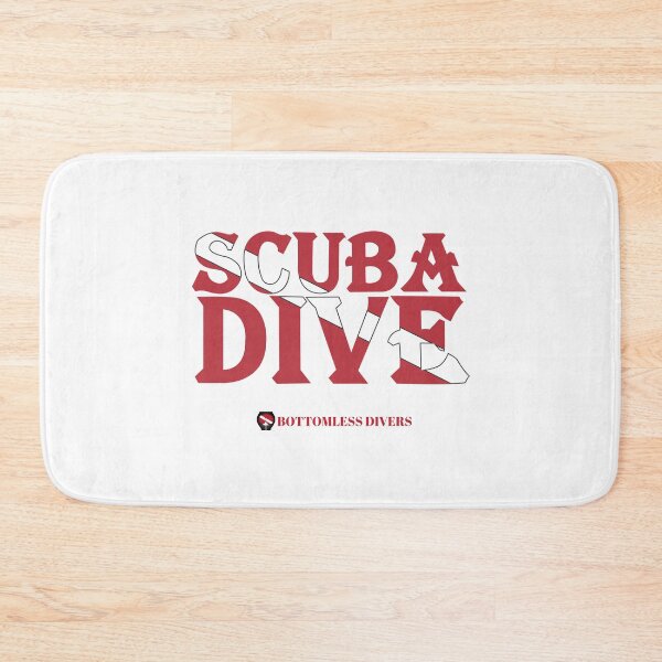 Item preview, Scuba Dive Lettering with Flag in Bright Red designed and sold by BottomlessDiver.