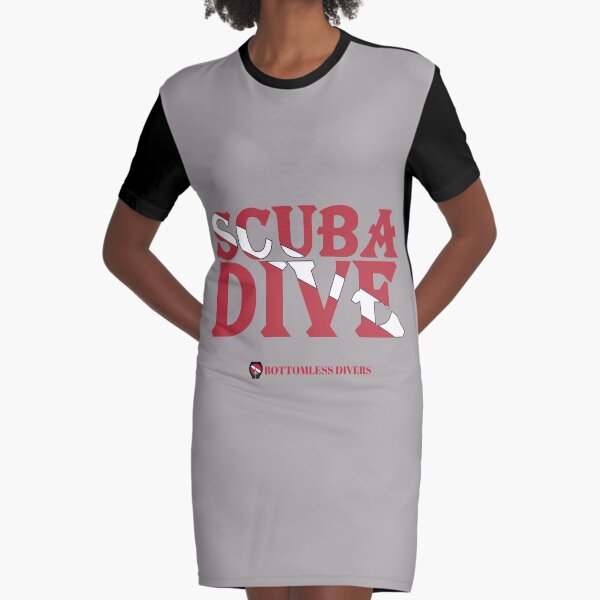 Item preview, Scuba Dive Lettering with Flag in Bright Red designed and sold by BottomlessDiver.