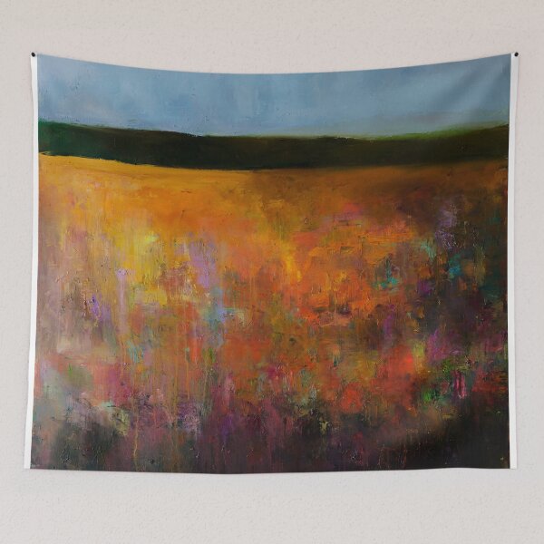 Item preview, Autumn field. Minimalistic Abstract landscape. Modern abstract oil painting designed and sold by arterialab.