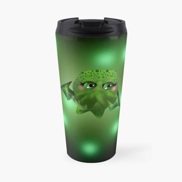 This is Chibi Cthulhu the crayon destroyer of souls Travel Mug
