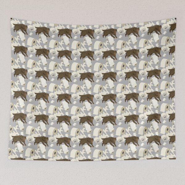 Item preview, Toilet Paper Challenge with Fluffy Dogs designed and sold by Andreea Dumez.