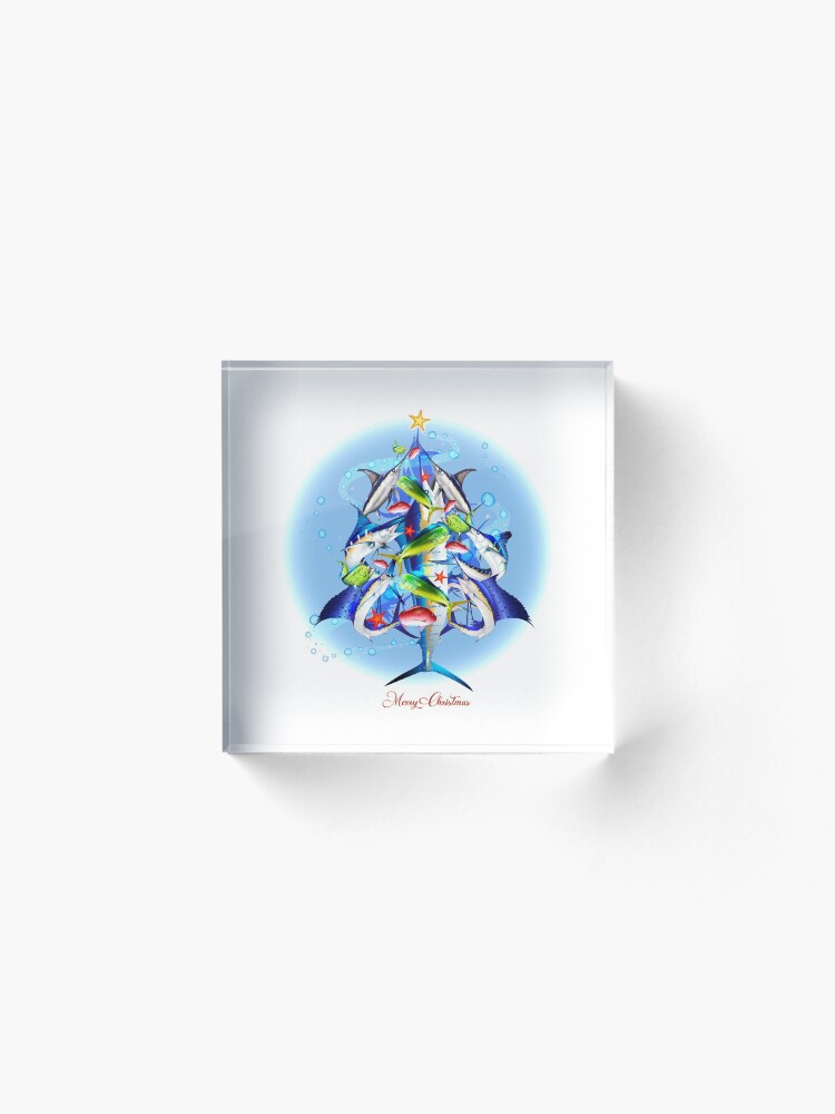 Alternate view of Sport Fishing Christmas Acrylic Block