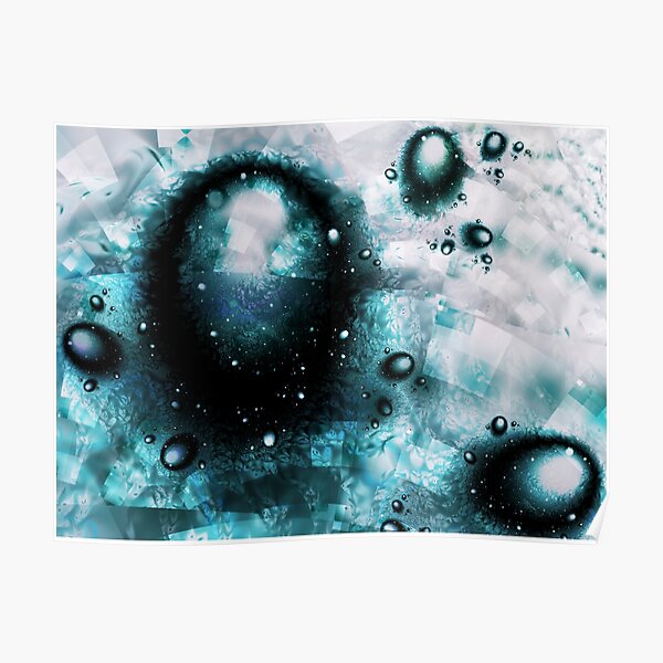 Blue Orbs Poster
