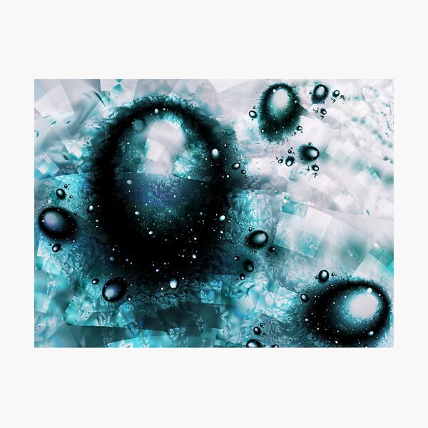 Blue Orbs Photographic Print
