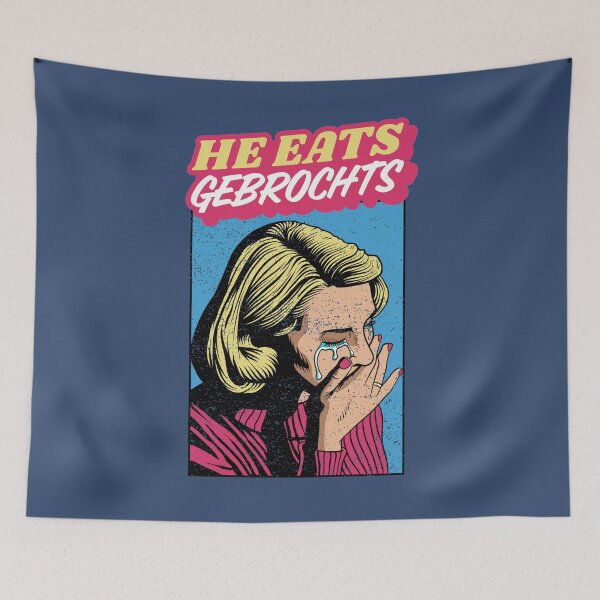 Item preview, He Eats GebrochJewish Humor designed and sold by Amber Dove Studio.