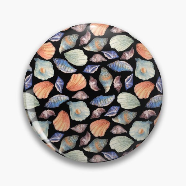 Item preview, Beautiful Seashells (on black) designed and sold by Flowersforbear.