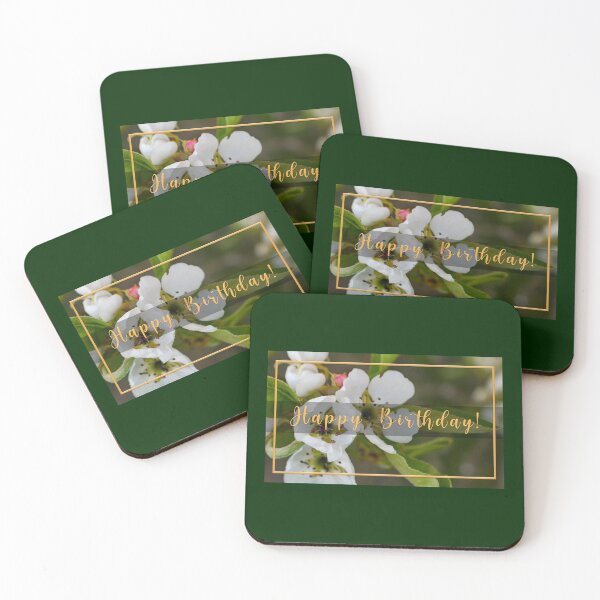 Item preview, Happy birthday Flower  Gold text color Cool card designed and sold by aloresarts.