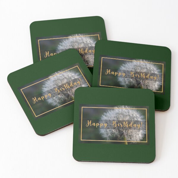 Item preview, Happy birthday Flower Dandelion Gold color Cool card designed and sold by aloresarts.