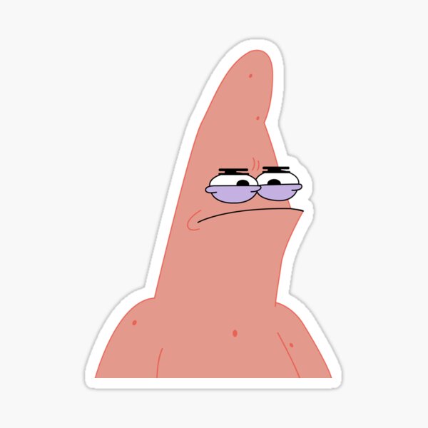 Vista previa del artículo con la obra «Patrick la estrella de mar meme sospechoso», diseñado y vendido por Omeris.