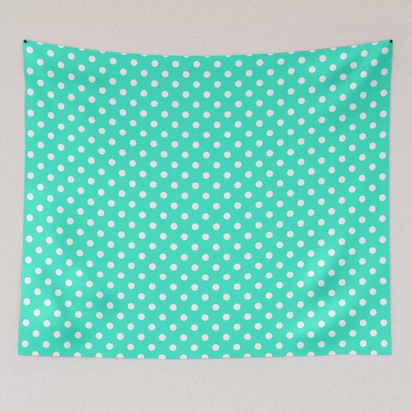 Item preview, Turquoise with White Polka Dots designed and sold by cabgodfrey.