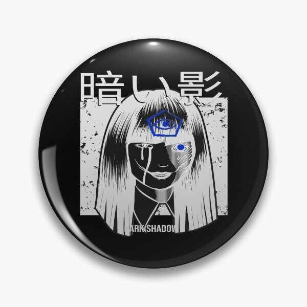 Item preview, Horror Manga Dark Shadow Japanese Kanji Calligraphy designed and sold by dreamofdenim.