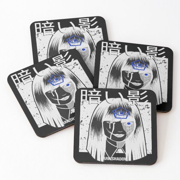 Item preview, Horror Manga Dark Shadow Japanese Kanji Calligraphy designed and sold by dreamofdenim.