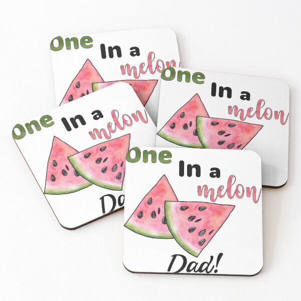 Item preview, One in a Melon Dad with Watercolor Watermelon Slices designed and sold by LovenLaughter.