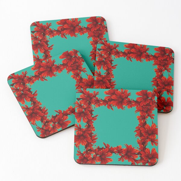 Item preview, Red flower pattern designed and sold by Moni3572.