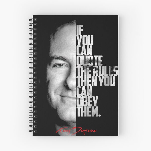 Item preview, Black and white Tony Soprano The Sopranos Tv Show quote. designed and sold by Enea Kelo.