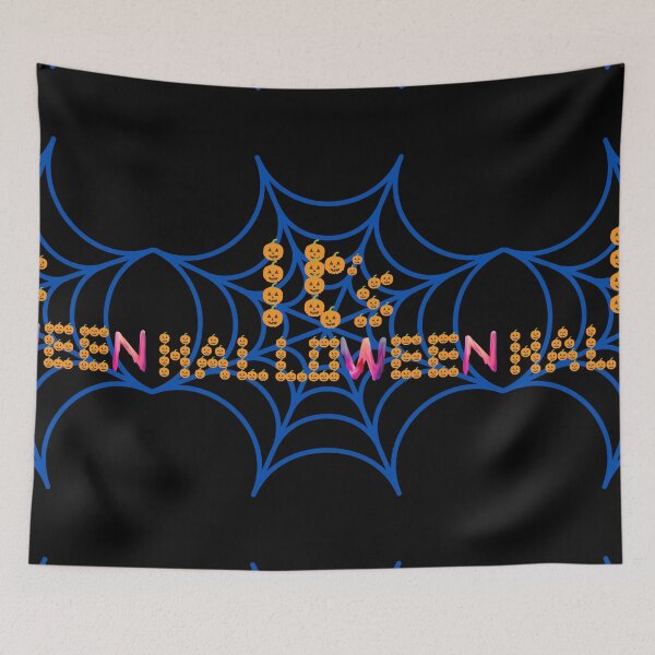 Item preview,  Spider Web and Halloween Pumpkin designed and sold by Devendra Singh Kandari.