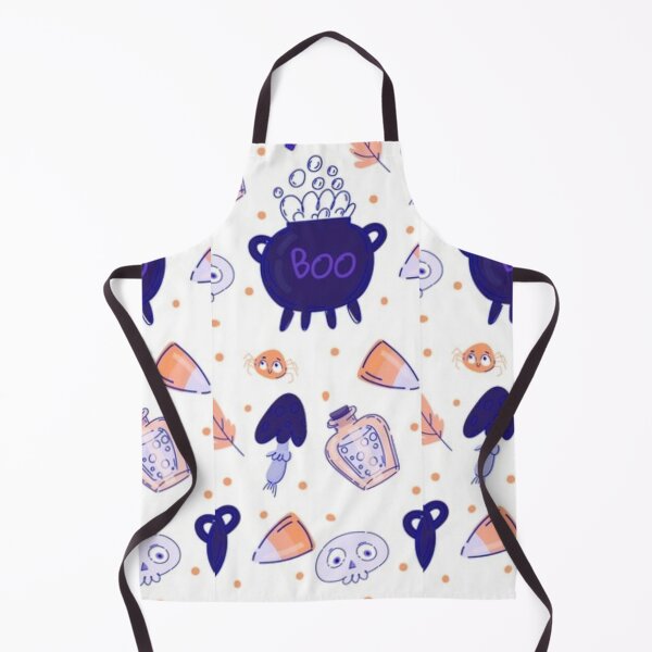 Item preview, Boo, blue, white, cute Halloween watercolor pattern, boo, witch, candy, bat, witch hat, pumpkin, latest Halloween bestselling, trending designed and sold by August-E.