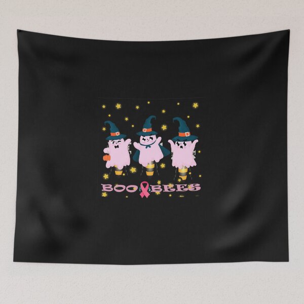 Item preview, Halloween Boo Bees Pink Ribbon Breast Cancer Awareness Month designed and sold by HananDesign13.