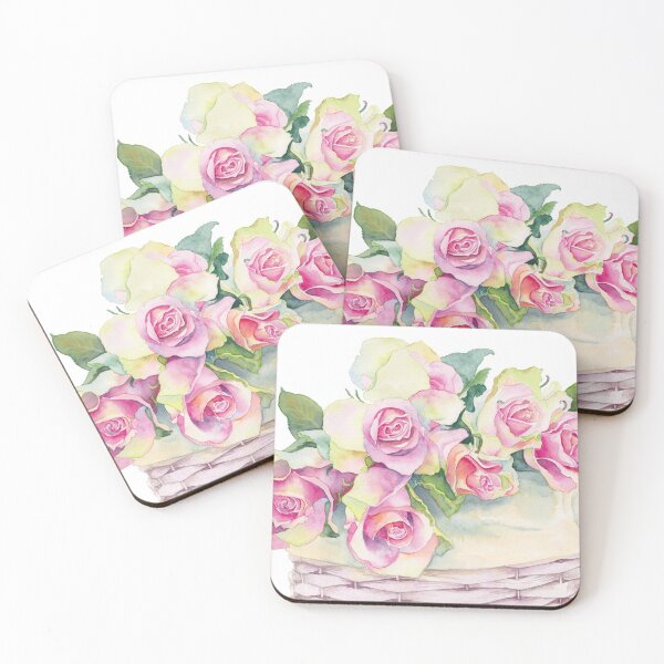 Item preview, Pink Roses in a Basket designed and sold by Emiliya Yaneva.