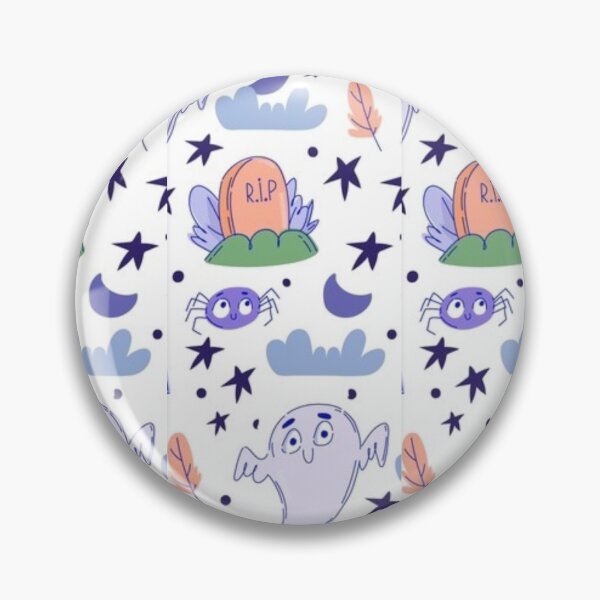 Item preview, Lilac,  blue, white, cute Halloween watercolor pattern, boo, witch, candy, bat, witch hat, pumpkin, latest Halloween bestselling, trending designed and sold by August-E.