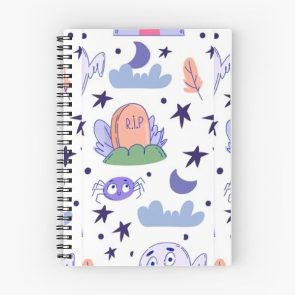 Item preview, Lilac,  blue, white, cute Halloween watercolor pattern, boo, witch, candy, bat, witch hat, pumpkin, latest Halloween bestselling, trending designed and sold by August-E.