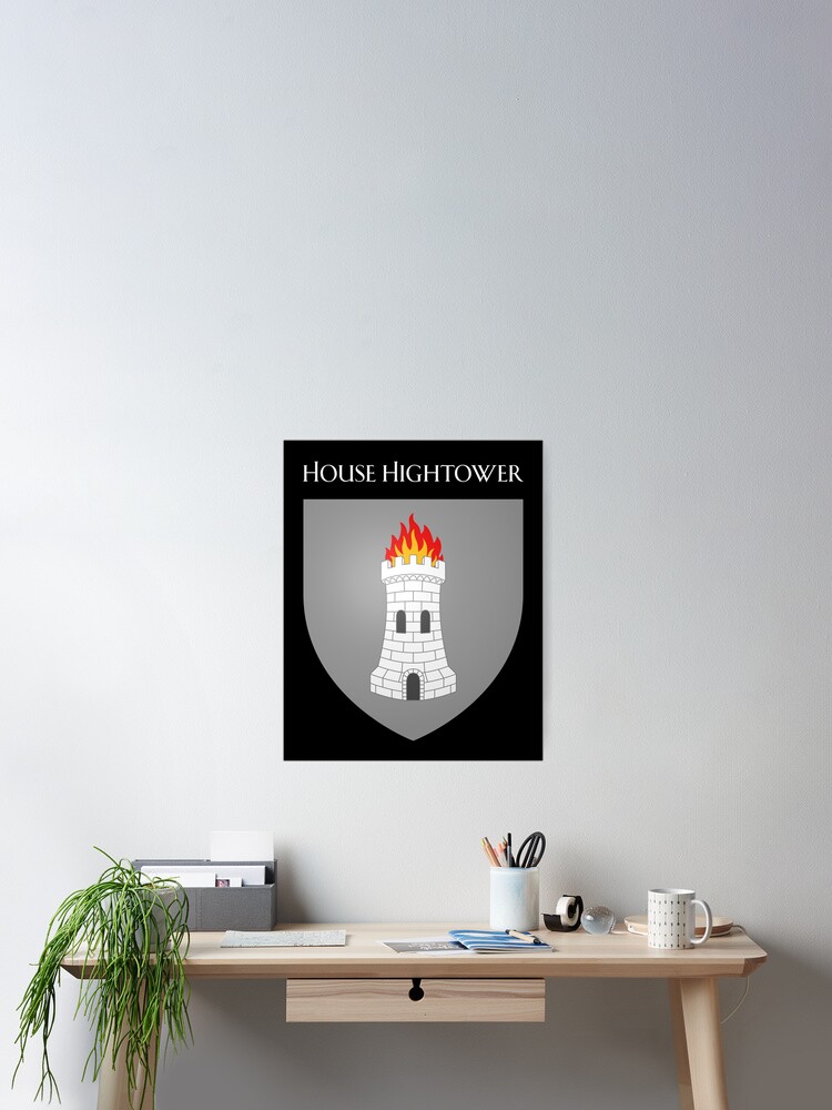 Aperçu 2 sur 3. Poster avec l'œuvre House Hightower Coat of Arms Heraldry Sigil - A Song of Ice and Fire créée et vendue par jonjbm.