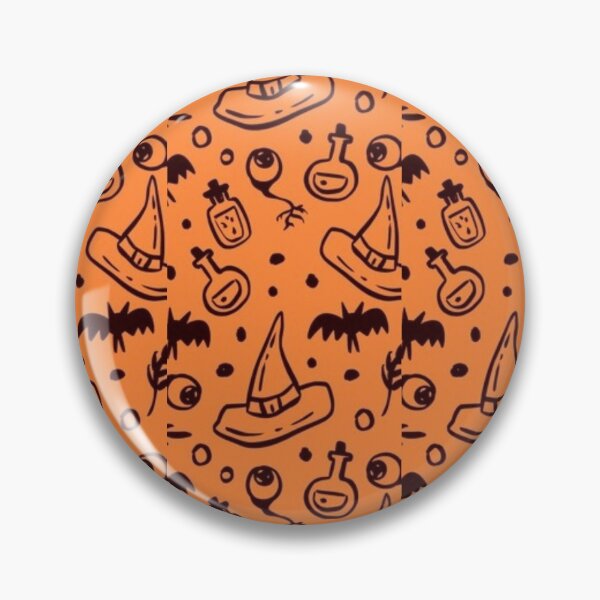 Item preview, Orange, black cute Halloween watercolor pattern, boo, witch, candy, bat, witch hat, pumpkin, latest Halloween bestselling, trending designed and sold by August-E.