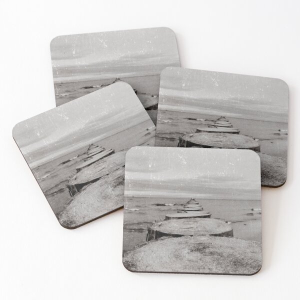 Item preview, Groynes on the beach and light waves on the sea designed and sold by MonoKomatic.
