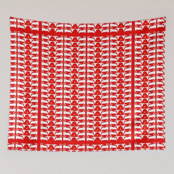 Item preview, Red Dachshund Christmas Pattern designed and sold by TheDachshund.