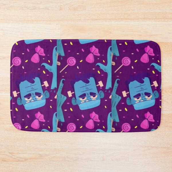 Item preview, Zombie, blue,  purple, cute Halloween watercolor pattern, boo, witch, candy, bat, witch hat, pumpkin, latest Halloween bestselling, trending designed and sold by August-E.