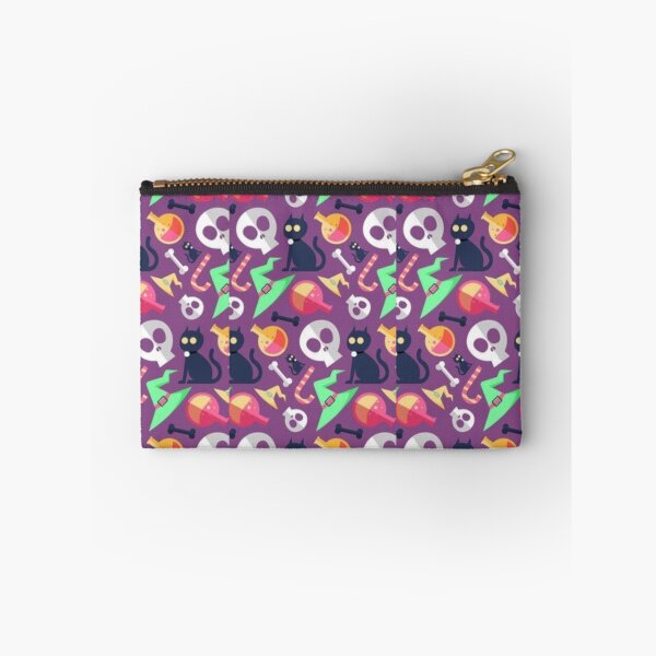 Item preview, Cute Halloween watercolor pattern, purple, boo, witch, candy, bat, witch hat, pumpkin, latest Halloween bestselling, trending designed and sold by August-E.